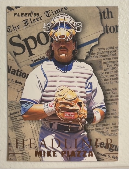 1995 Fleer Update Headliners #15 Mike Piazza — front