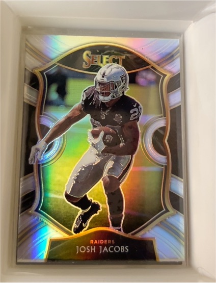 2020 Panini Select #33 Josh Jacobs Concourse Silver Prizm Raiders — front