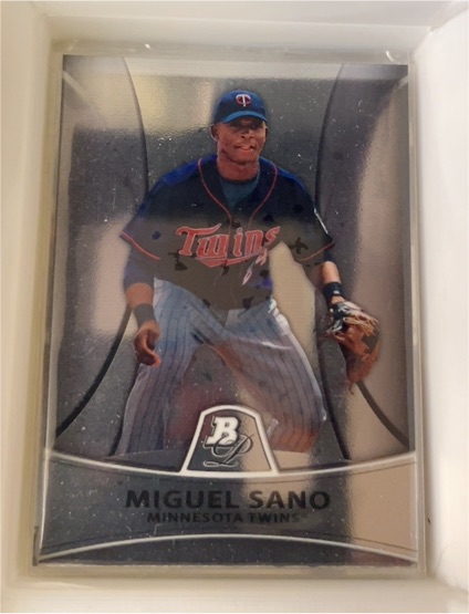 2010 Bowman Platinum #PP28 Miguel Sano — front