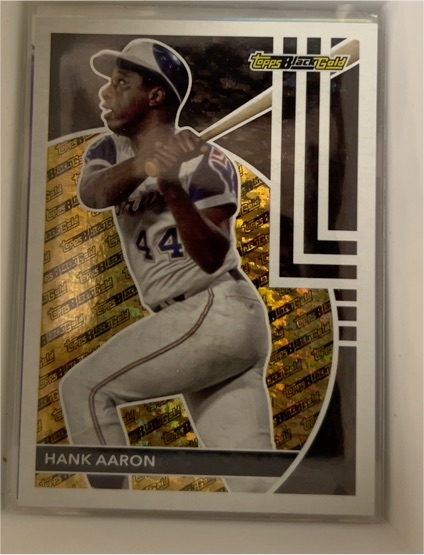 2024 Topps Update Black Gold #BG-22 Hank Aaron — front