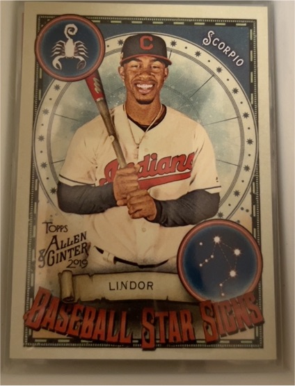 2019 Topps Allen & Ginter Baseball Star Signs #BSS-8 Francisco Lindor — front