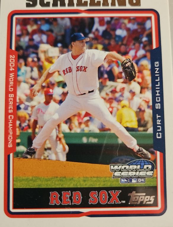 2004 Topps Boston Red Sox World Series #9 Curt Schilling — front