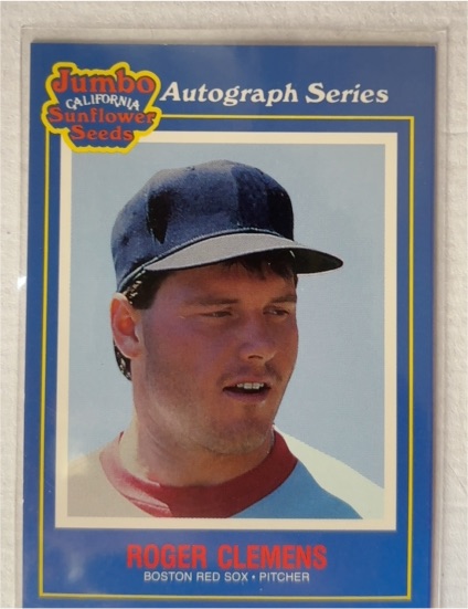 1990 Jumbo California Sunflower Seeds #18 Roger Clemens — front