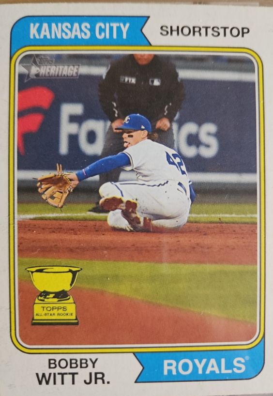 2023 Topps Heritage #85 Bobby Witt Jr. — front