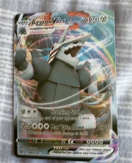 2022 Pokemon Sword & Shield Brilliant Stars #097 Aggron VMAX — front