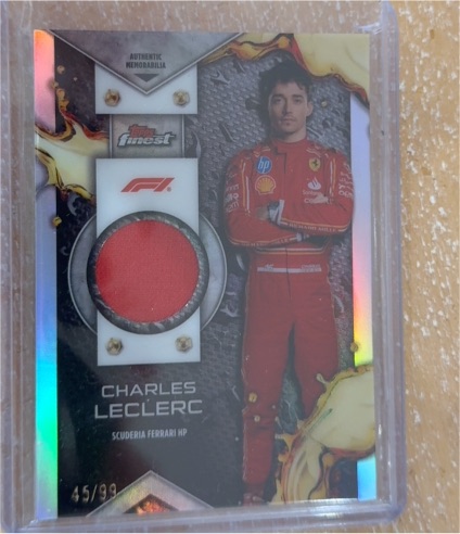 2024 Topps Finest Formula 1 F1 Relics Charles Leclerc — front