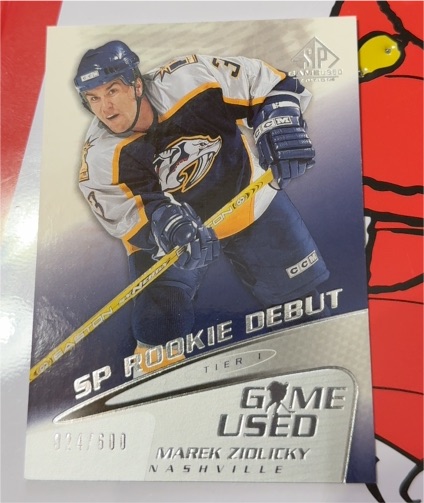 2003-04 SP Game Used #68 Marek Zidlicky — front