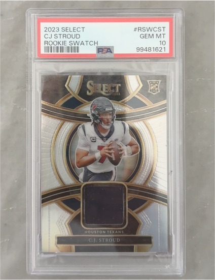 2023 Panini Select #RSWCST C.J. Stroud Rookie Swatch — front