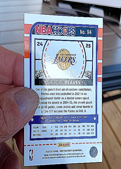 2024-25 Panini Hoops #94 Austin Reaves — back