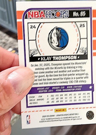 2024-25 Panini NBA Hoops #24 Klay Thompson — back