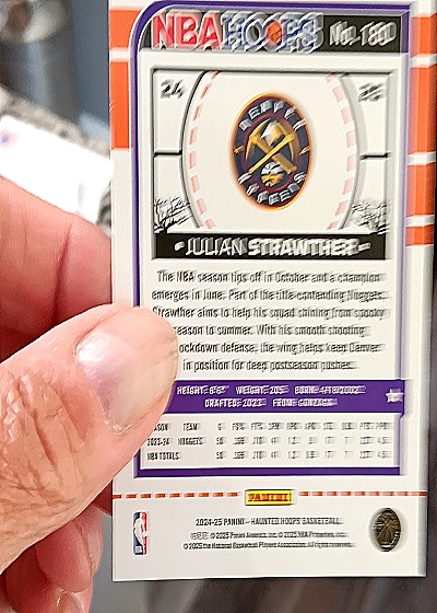2023-24 Panini NBA Hoops Premium Stock #213 Julian Strawther — back