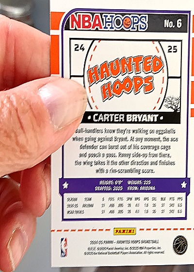 2024-25 Panini NBA Hoops #24-25 Carter Bryant — back
