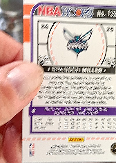 2024-25 Panini NBA Hoops #126 Brandon Miller — back