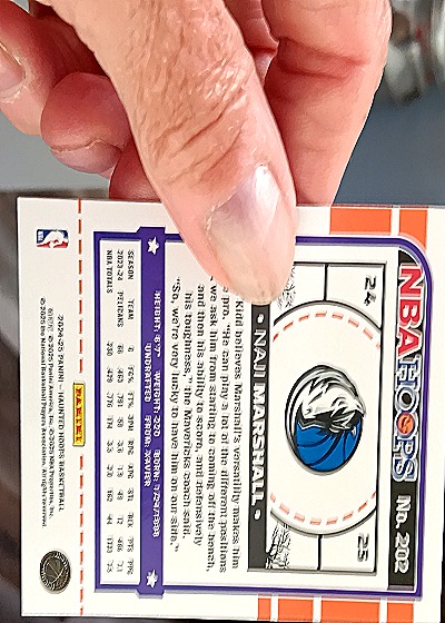 2024-25 Panini NBA Hoops #202 Naji Marshall — back