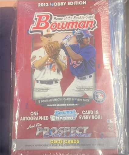 2013 Bowman Hobby Edition Baseball Box — front