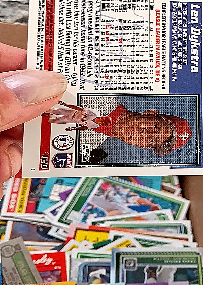 1995 Topps #120 Len Dykstra — back