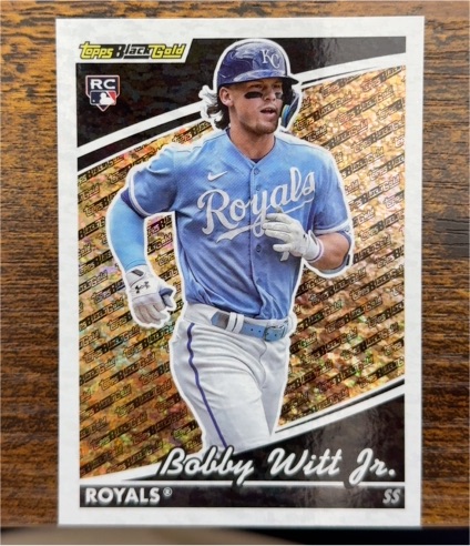 2022 Topps Update #BG-11 Bobby Witt Jr. Topps Black Gold — front