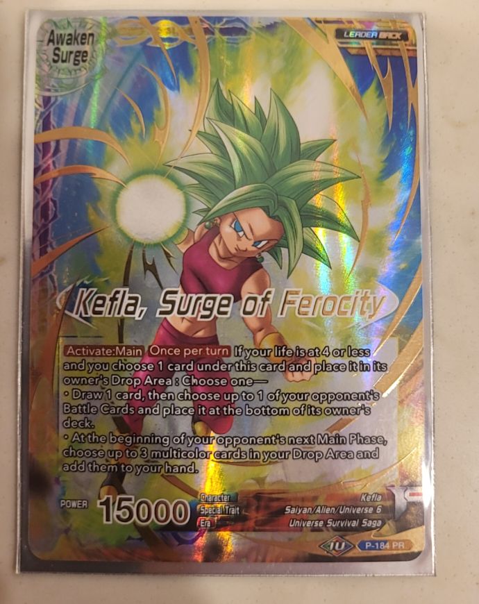 2022 Dragon Ball Super Card Game P-184 Kefla, Surge of Ferocity — front