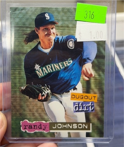 1994 Topps Stadium Club Dugout Dirt #11 Randy Johnson — front