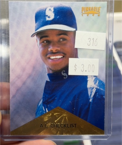 1996 Pinnacle #394 Ken Griffey Jr. American League Checklist — front
