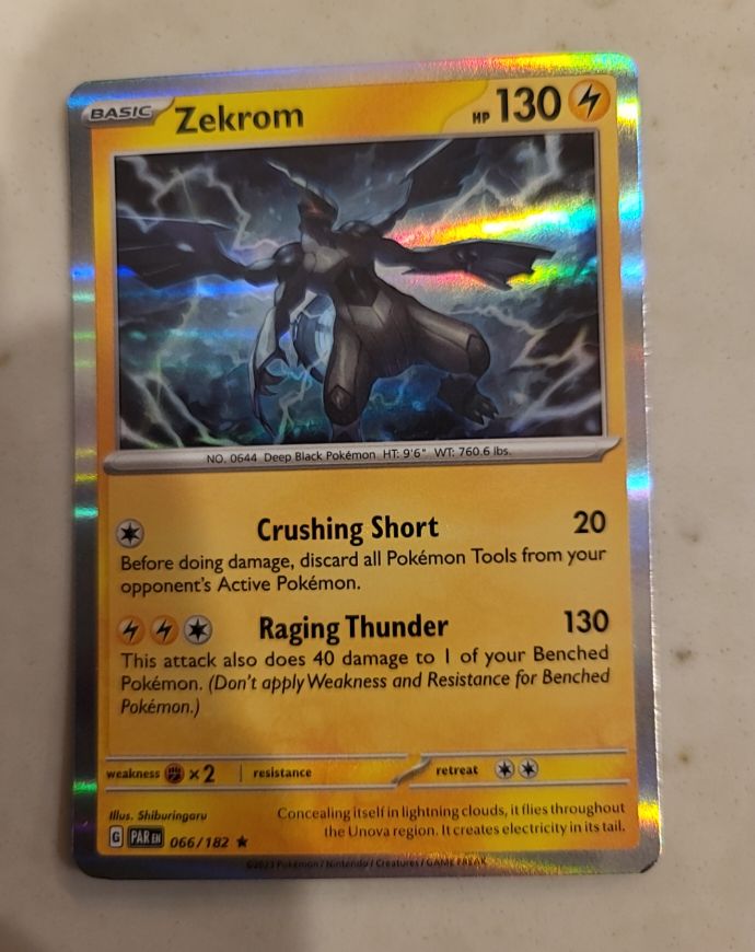 2023 Pokémon Paradox Rift #066 Zekrom — front