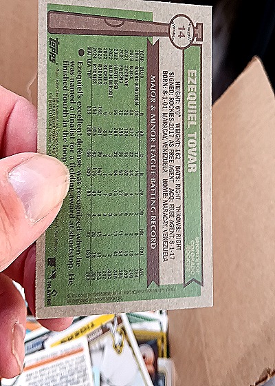 2023 Topps Heritage #14 Ezequiel Tovar — back