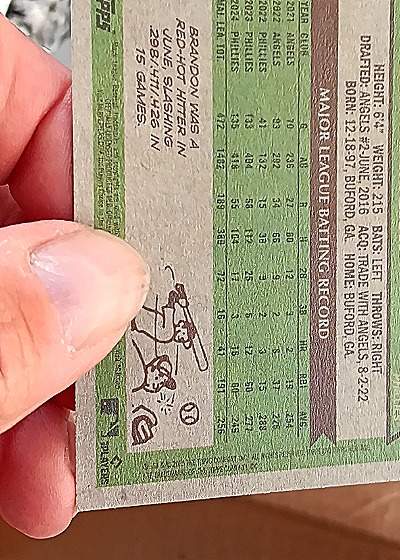 2023 Topps #R240 Brandon Marsh — back