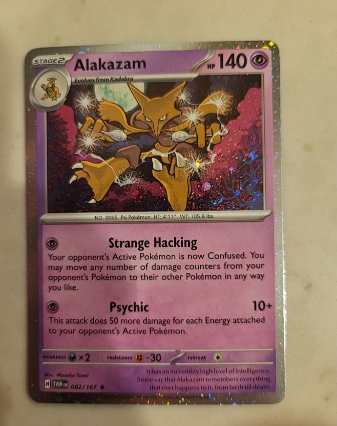 2024 Pokémon TCG Sv06: Twilight Masquerade #082 Alakazam — front