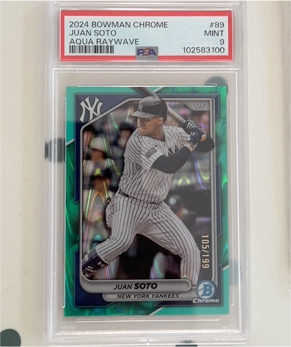 2024 Bowman Chrome #89 Juan Soto Aqua Raywave — front