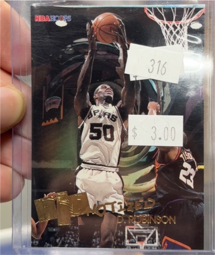 1996-97 NBA Hoops Hipnotized #H18 David Robinson — front