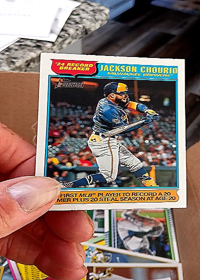 2025 Topps Heritage #5 Jackson Chourio — front