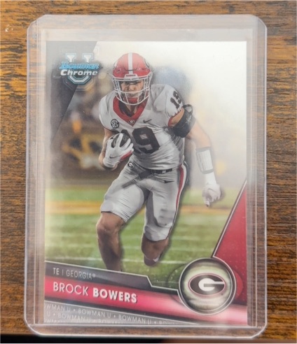 2023 Bowman University Chrome #50 Brock Bowers — front