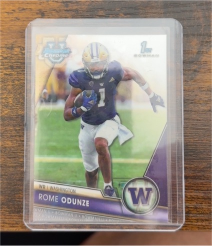 2023 Bowman University Chrome #138 Rome Odunze — front