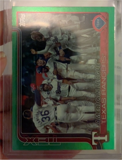 2025 Topps #593 Texas Rangers Team Card — front