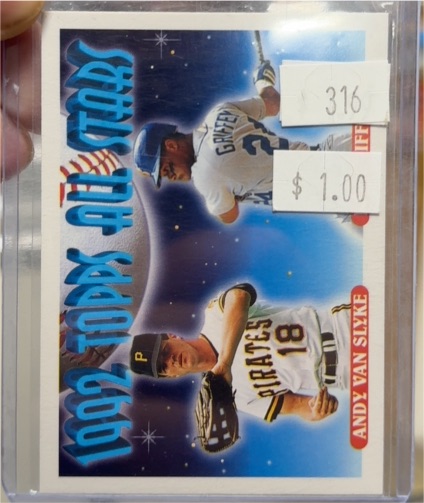 1993 Topps #405 Andy Van Slyke / Ken Griffey Jr. 1992 Topps All Stars — front