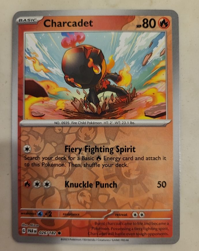 2023 Pokémon Paradox Rift #026 Charcadet — front