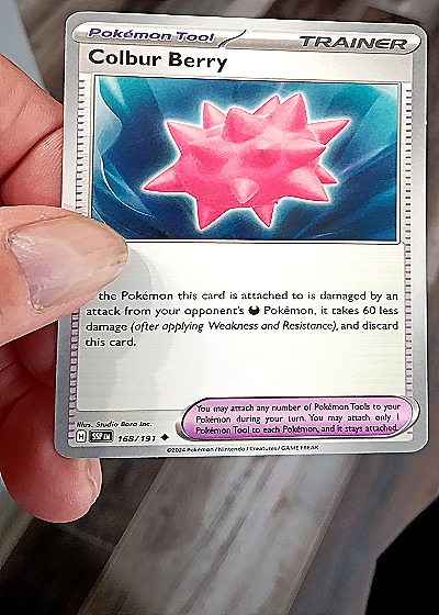 2024 Pokémon SV08: Surging Sparks #168 Colbur Berry — front