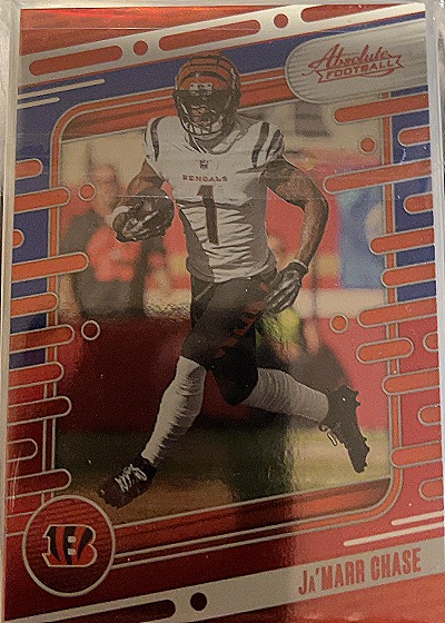2024 Panini Absolute #22 Ja'Marr Chase Red and Blue — front