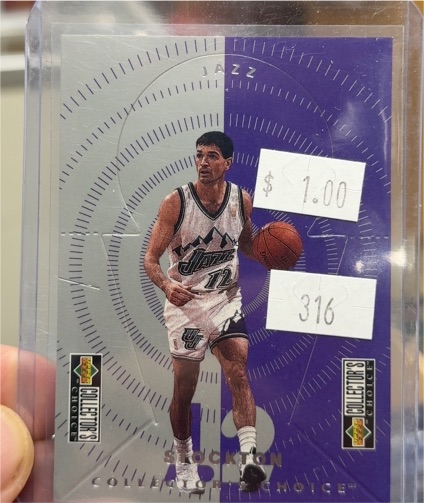 1997-98 Upper Deck Collector's Choice NBA Miniatures #M27 John Stockton — front