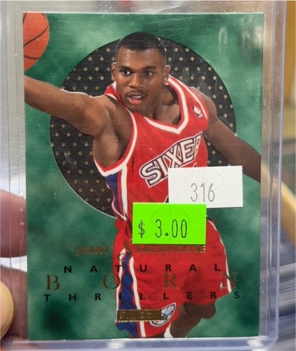 1995-96 SkyBox E-XL Natural Born Thrillers #NNO Jerry Stackhouse — front
