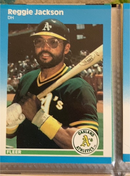 1987 Fleer Update #U-49 Reggie Jackson — front