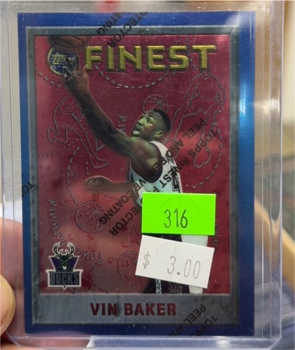 1995-96 Topps Finest #20 Vin Baker — front