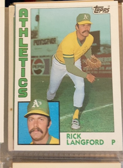 1984 Topps #629 Rick Langford — front