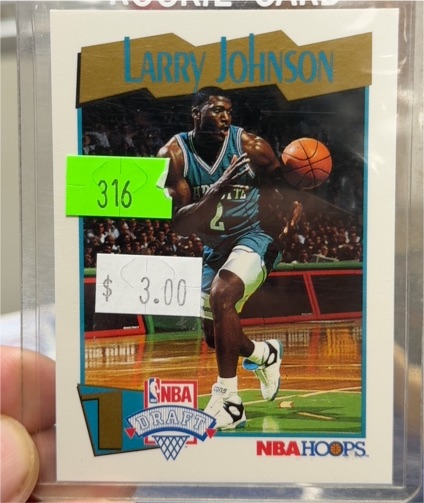 1991-92 NBA Hoops #546 Larry Johnson — front