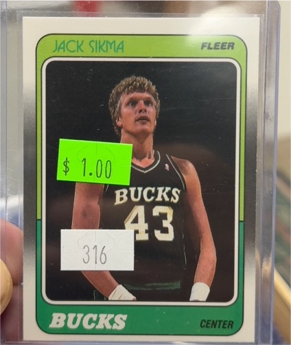 1988-89 Fleer #76 Jack Sikma — front