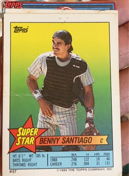 1989 Topps Mini #57 Benny Santiago — front