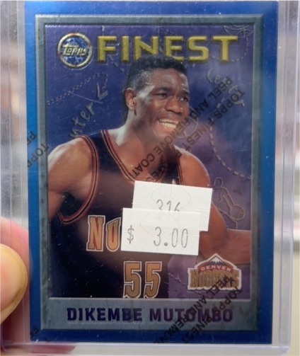 1995-96 Topps Finest #55 Dikembe Mutombo — front
