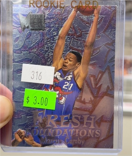 1996-97 Fleer Metal #234 Marcus Camby Fresh Foundations Rookie Card — front