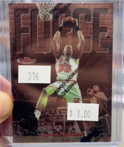 1997 Topps Finest Force #69 Alonzo Mourning — front