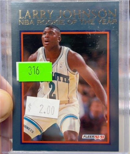 1992-93 Fleer Larry Johnson NBA Rookie of the Year — front